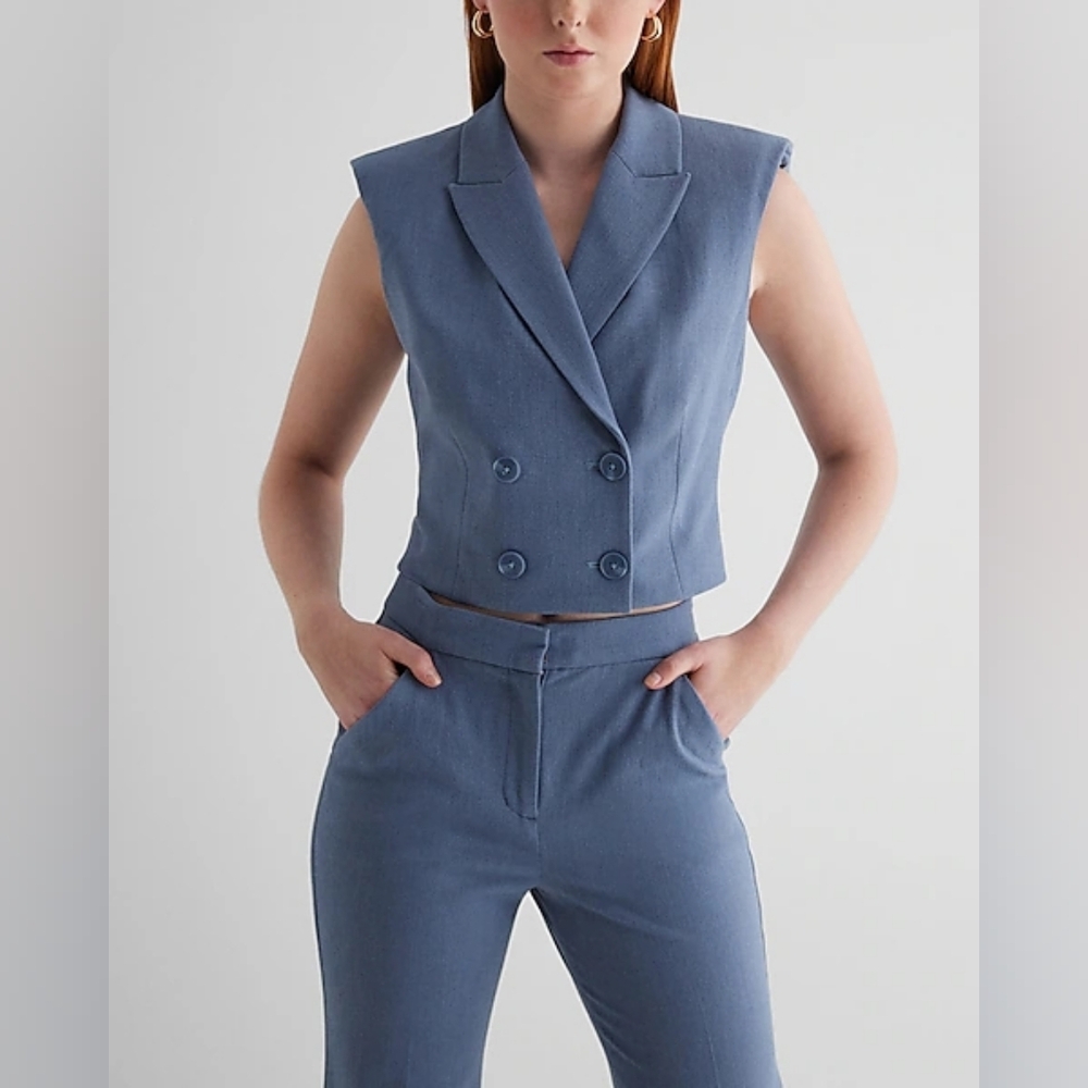Express Tailored Blazer Vest Pantsuit